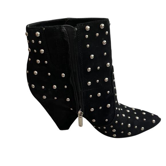 Sam Edelman Roya Studded Suede Booties Womens Size 5.5 M Cone Heel Biker Chic - Picture 5 of 14